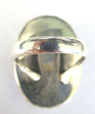 Gorgeous & HEAVY Sterling Silver Turquoise Vintage Ring Size 5 3
