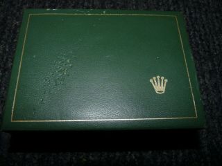 Vintage Rolex Green Leather / Wood Trim Interior / Watch Box 06.  00.  06