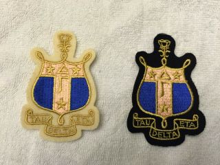 Set Of 2 Delta Gamma Dg 4 " Embroidered Patches Hard To Find