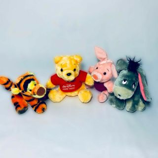 Disney Store Authentic Winnie The Pooh Stuffed Animal Set And Friends Plush Toys