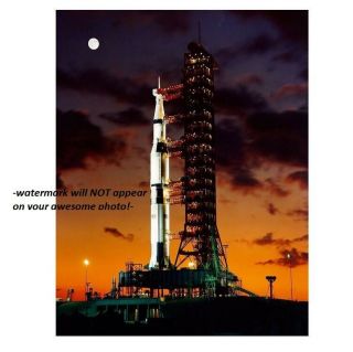 Apollo 11 Launch Pad Photo,  Neil Armstrong Moon Mission Saturn V Rocket,  8x10