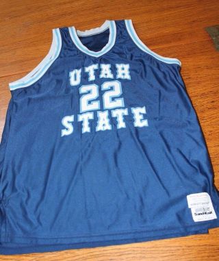 Vintage 1970s Utah State Aggies Game College Basketball Jersey 22 Sandknit