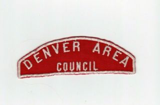 Boy Scouts Csp Red And White Rws Shoulder Denver Area Council Patch