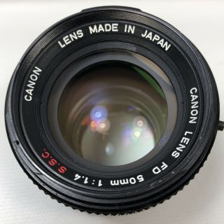 Vintage Canon Fd 50mm 1:1.  4 S.  S.  C.  Mf Fd Mount 1:1.  4 Japan 1154260