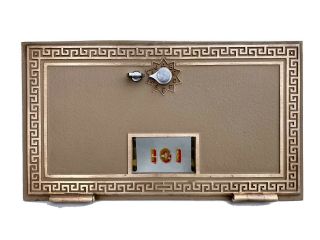 Vintage Post Office Box Door 101 Grecian Style Combo Lock Large With Combination