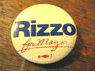 Frank Rizzo For Mayor Campaign Pin Button Philadelphia Mayor 1970s