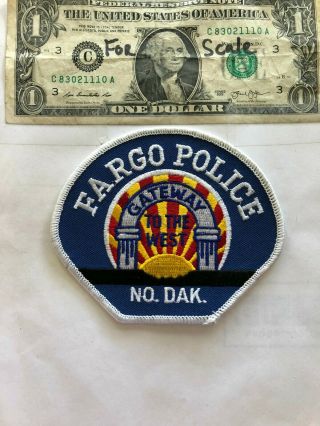 Fargo North Dakota Police Patch Un - Sewn In Great Shape