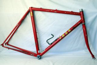 Vintage 1980s Trek Usa Made 54cm Aluminum Road Bike Frame & Fork