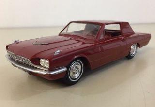 1966 Ford Thunderbird Promo Model Vintage Burgundy Hard Top 1:25 Scale Roller