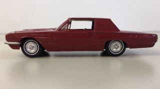 1966 Ford Thunderbird Promo Model Vintage Burgundy Hard Top 1:25 Scale Roller 3
