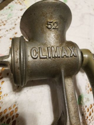 Antique Vintage Old Patent 1897 Climax No 52 Food Chopper L.  F.  & C.  Meat Grinder 2