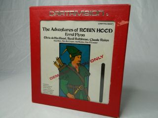 Vtg Cartrivision Robin Hood Errol Flynn Video Cassette Film Movie Red Demo 1938