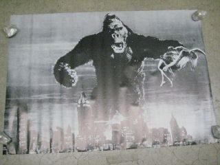 Classic King Kong Poster Vintage Black And White 1971 Movie C105