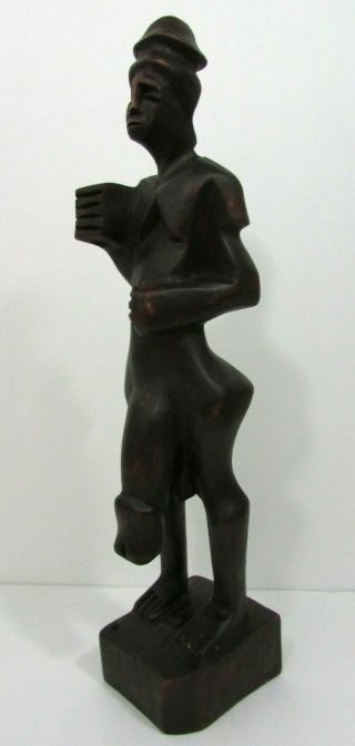 Vtg Hand Carved African Warrior Fertility Statue Giant Penis Erotica 14 " Lgbtq,