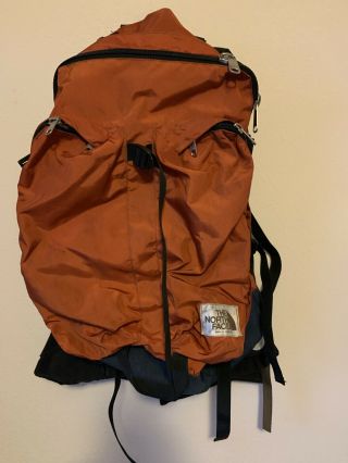 Vtg 70s 80s The North Face Brown Tag Backpack Hiking Frame Usa Made Heavy Duty