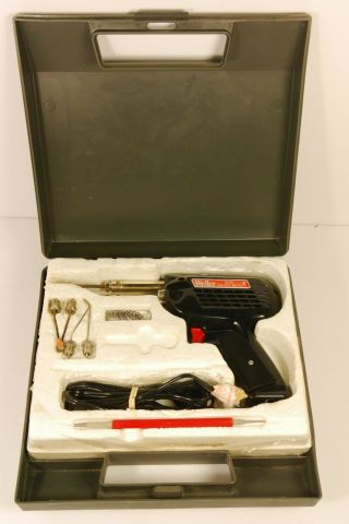 Vtg Weller D - 550 Heavy Duty Soldering Gun Kit 240/325 Watts Cased