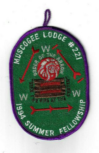 Oa Muscogee Lodge 221 1994 Summer Fellowship Indian Waters Columbia,  Sc [zig900]