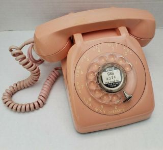 Vintage 1960’s Automatic Electric Pink Rotary Telephone Princess Phone