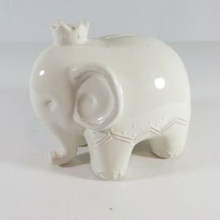 Pottery Barn Kids Royal Elephant Piggy Coin Bank Child Stoneware Boy Or Girl