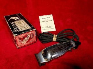 Vintage Andis Electric Hair Clippers Junior Deluxe W/ Box