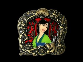 Disney Wdi - Stained Glass Princess Series - Mulan Le300 Pin