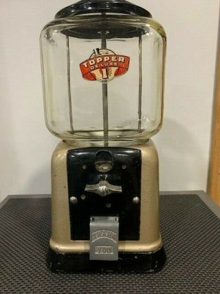 Vintage Victor Model V Cast Iron Gumball Machine