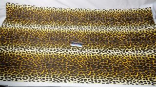 Vintage Arctic Cat Seat Vinyl Yellow Leopard Panther,  Puma,  King Kat,  25 " X 48 "