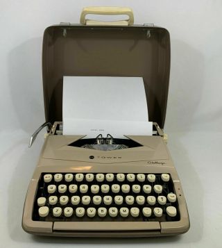 Vintage Sears Tower Challenger Portable Typewriter Model No.  871,  1900 Case