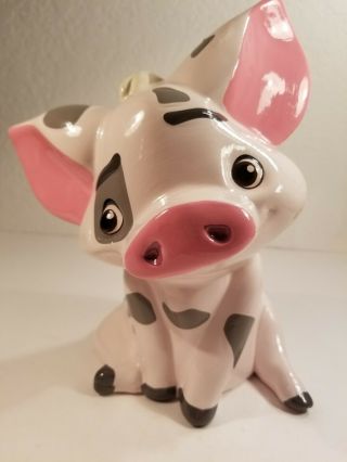 Disney Moana Pua Pig Ceramic Standing 9 " Coin Piggy Bank Pink