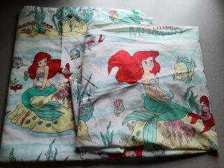 Vintage The Little Mermaid Twin Flat And Fitted Sheets