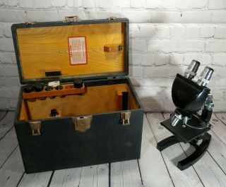 Vintage Bausch & Lomb Microscope W/ Case Cl2365