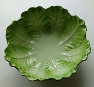 Vintage Otagiri Cabbage Leaf Serving Bowl 10 1/4 Inches