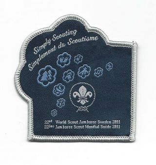 2011 22nd World Jamboree Simply Scouting Rinkaby Sweden Patch Gry Bdr.  [fblsc - 15