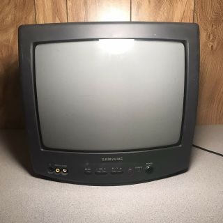Vintage Samsung 1990s Crt Tube Tv Color Television Model Txj1366 Retro Gaming