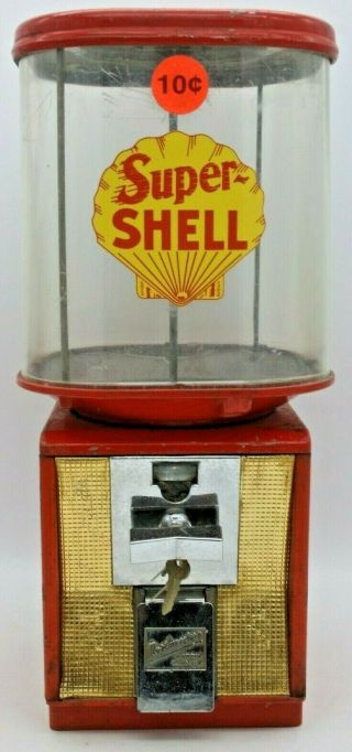 Vintage Northwestern - Morris Illinois 10 Cent Gumball Gum Candy Machine W/ Keys