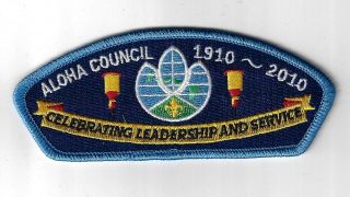 Aloha Council Sap S - 22 Celebrating Leadership & Service 1910 - 2010 Lbl Bdr.  (csi