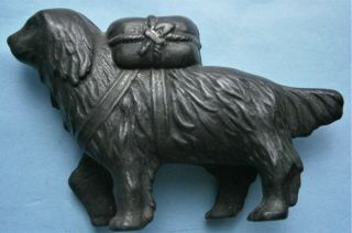 St.  Bernard With Pack Cast Iron Still Bank By A.  C.  Williams From Early 1900 