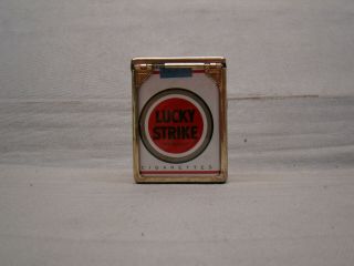 Gold Hold A Pak Vintage Cigarette Pack Holder Lucky Strikes Flip Top Cig Holder