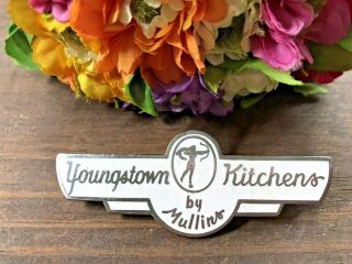 Vintage Youngstown Kitchens By Mullins Enameled Emblem Badge - Almost