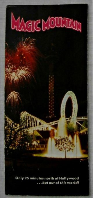 4 Vtg 1978 Magic Mountain Travel Souvenir Brochure Colossus Rollercoaster Bloop