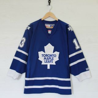 Vintage Mats Sundin Toronto Maple Leafs Ccm Nhl Hockey Jersey Blue Size Medium