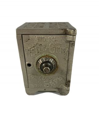 Antique White City No.  10 Puzzle Safe Cast Iron Safe Bank