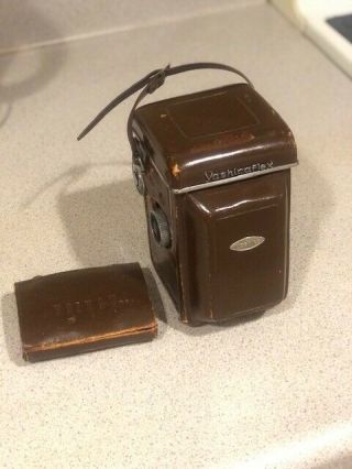 Vintage Yashica 635 Film Camera W/ Leather Case - Rare -
