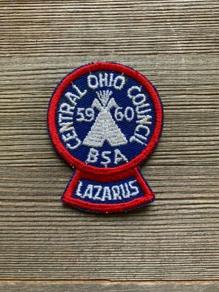 Vintage Bsa Boy Scouts Of America Patch 1959 1960 Central Ohio Council Lazarus