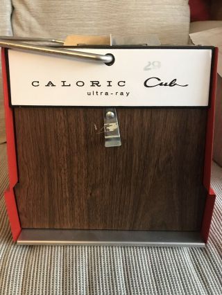 Vintage Caloric Cub Ultra - Ray Portable Propane Gas Camp Stove Broiler U - 1