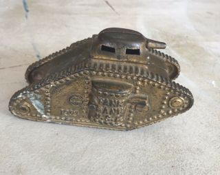 6” Cast Iron 1918 Tank Bank Usa