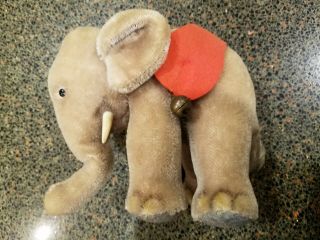 Vintage Steiff Elephant with Felt Pad & bells 8 