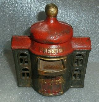 Antique Cast Iron Presto Mechanical Bank