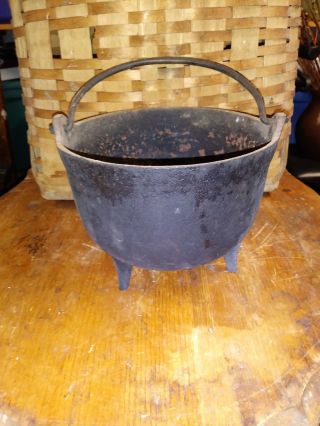 19th Century Cast Iron Three Legged Cauldron Pot Hearth Cooking Vessel