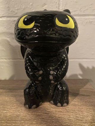 How To Train Your Dragon Toothless Ceramic Coin Bank 9” Black Dreamworks